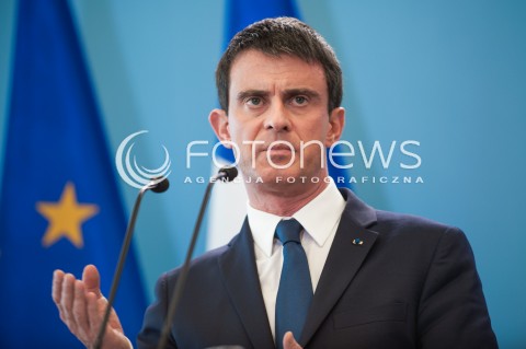 12.03.2015 WARSZAWA<br />WIZYTA PREMIERA FRANCJI W POLSCE<br />N/Z PREMIER FRANCJI MANUEL VALLS<br /> 