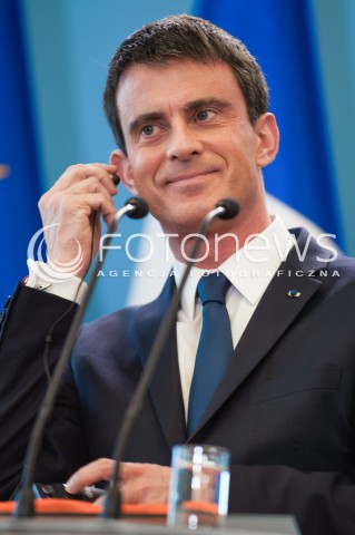  12.03.2015 WARSZAWA<br />WIZYTA PREMIERA FRANCJI W POLSCE<br />N/Z PREMIER FRANCJI MANUEL VALLS<br /> 