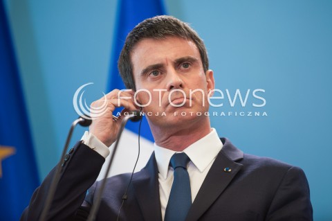  12.03.2015 WARSZAWA<br />WIZYTA PREMIERA FRANCJI W POLSCE<br />N/Z PREMIER FRANCJI MANUEL VALLS<br /> 