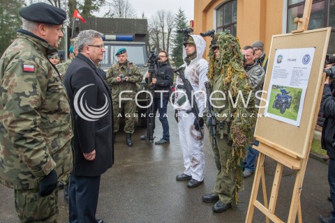  13.03.2015 RZESZOW<br />PREZYDENT RP BRONISLAW KOMOROWSKI NA PODKARPACIU<br />WIZYTA W 21. BRYGADZIE STRZELCOW PODHALANSKICH<br />N/Z BRONISLAW KOMOROWSKI<br /> 