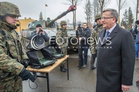  13.03.2015 RZESZOW<br />PREZYDENT RP BRONISLAW KOMOROWSKI NA PODKARPACIU<br />WIZYTA W 21. BRYGADZIE STRZELCOW PODHALANSKICH<br />N/Z BRONISLAW KOMOROWSKI<br /> 