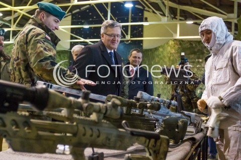  13.03.2015 RZESZOW<br />PREZYDENT RP BRONISLAW KOMOROWSKI NA PODKARPACIU<br />WIZYTA W 21. BRYGADZIE STRZELCOW PODHALANSKICH<br />N/Z BRONISLAW KOMOROWSKI<br /> 