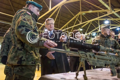  13.03.2015 RZESZOW<br />PREZYDENT RP BRONISLAW KOMOROWSKI NA PODKARPACIU<br />WIZYTA W 21. BRYGADZIE STRZELCOW PODHALANSKICH<br />N/Z BRONISLAW KOMOROWSKI<br /> 