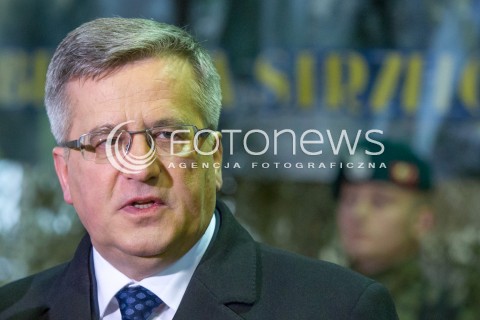  13.03.2015 RZESZOW<br />PREZYDENT RP BRONISLAW KOMOROWSKI NA PODKARPACIU<br />WIZYTA W 21. BRYGADZIE STRZELCOW PODHALANSKICH<br />N/Z BRONISLAW KOMOROWSKI<br /> 
