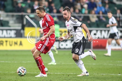  15.03.2015 WARSZAWA PILKA NOZNA<br />SEZON 2014/2015 FOOTBALL POLISH T-MOBILE EKSTRAKLASA<br />MECZ LEGIA WARSZAWA - WISLA KRAKOW NA STADIONIE MARSZALKA JOZEFA PILSUDSKIEGO<br />N/Z RAFAL BOGUSKI DARIUSZ DUDA MAREK SAGANOWSKI<br /> 