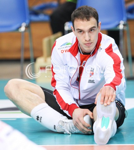  20.03.2015 RZESZOW<br />SIATKOWKA PLUSLIGA 2014/2015 MEN VOLLEYBALL POLAND POLISH PLUS LIGA LEAGUE SEASON 2014/2015 - POLFINAL MECZ NR 3.<br />MECZ ASSECO RESOVIA - JASTRZEBSKI WEGIEL<br />N/Z MARKO IVOVIC SYLWETKA <br /> 