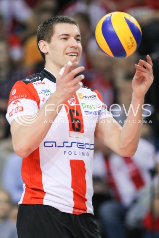  20.03.2015 RZESZOW<br />SIATKOWKA PLUSLIGA 2014/2015 MEN VOLLEYBALL POLAND POLISH PLUS LIGA LEAGUE SEASON 2014/2015 - POLFINAL MECZ NR 3.<br />MECZ ASSECO RESOVIA - JASTRZEBSKI WEGIEL<br />N/Z DAWID KONARSKI SYLWETKA <br /> 