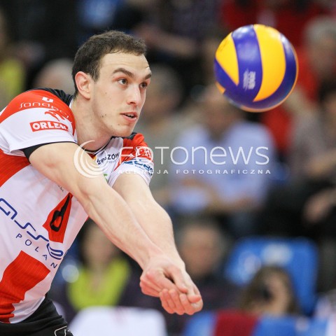  20.03.2015 RZESZOW<br />SIATKOWKA PLUSLIGA 2014/2015 MEN VOLLEYBALL POLAND POLISH PLUS LIGA LEAGUE SEASON 2014/2015 - POLFINAL MECZ NR 3.<br />MECZ ASSECO RESOVIA - JASTRZEBSKI WEGIEL<br />N/Z MARKO IVOVIC SYLWETKA <br /> 