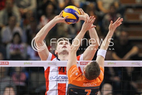  20.03.2015 RZESZOW<br />SIATKOWKA PLUSLIGA 2014/2015 MEN VOLLEYBALL POLAND POLISH PLUS LIGA LEAGUE SEASON 2014/2015 - POLFINAL MECZ NR 3.<br />MECZ ASSECO RESOVIA - JASTRZEBSKI WEGIEL<br />N/Z PIOTR NOWAKOWSKI MICHAL MASNY <br /> 