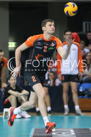  20.03.2015 RZESZOW<br />SIATKOWKA PLUSLIGA 2014/2015 MEN VOLLEYBALL POLAND POLISH PLUS LIGA LEAGUE SEASON 2014/2015 - POLFINAL MECZ NR 3.<br />MECZ ASSECO RESOVIA - JASTRZEBSKI WEGIEL<br />N/Z KRZYSZTOF GIERCZYNSKI SYLWETKA <br /> 