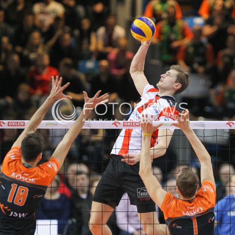  20.03.2015 RZESZOW<br />SIATKOWKA PLUSLIGA 2014/2015 MEN VOLLEYBALL POLAND POLISH PLUS LIGA LEAGUE SEASON 2014/2015 - POLFINAL MECZ NR 3.<br />MECZ ASSECO RESOVIA - JASTRZEBSKI WEGIEL<br />N/Z PIOTR NOWAKOWSKI <br /> 