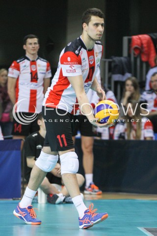  20.03.2015 RZESZOW<br />SIATKOWKA PLUSLIGA 2014/2015 MEN VOLLEYBALL POLAND POLISH PLUS LIGA LEAGUE SEASON 2014/2015 - POLFINAL MECZ NR 3.<br />MECZ ASSECO RESOVIA - JASTRZEBSKI WEGIEL<br />N/Z FABIAN DRZYZGA SYLWETKA <br /> 