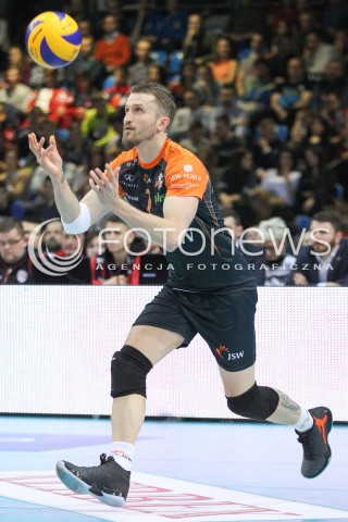  20.03.2015 RZESZOW<br />SIATKOWKA PLUSLIGA 2014/2015 MEN VOLLEYBALL POLAND POLISH PLUS LIGA LEAGUE SEASON 2014/2015 - POLFINAL MECZ NR 3.<br />MECZ ASSECO RESOVIA - JASTRZEBSKI WEGIEL<br />N/Z MICHAL MASNY SYLWETKA <br /> 
