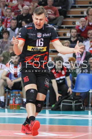  20.03.2015 RZESZOW<br />SIATKOWKA PLUSLIGA 2014/2015 MEN VOLLEYBALL POLAND POLISH PLUS LIGA LEAGUE SEASON 2014/2015 - POLFINAL MECZ NR 3.<br />MECZ ASSECO RESOVIA - JASTRZEBSKI WEGIEL<br />N/Z KRZYSZTOF IGNACZAK RADOSC EMOCJE SYLWETKA <br /> 