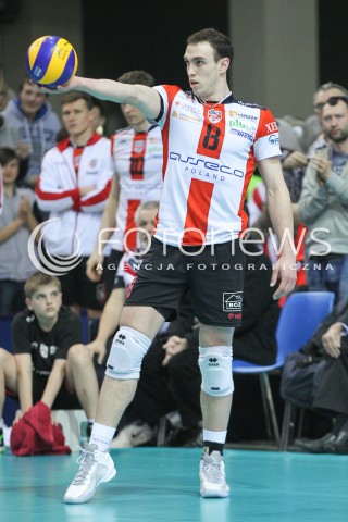  20.03.2015 RZESZOW<br />SIATKOWKA PLUSLIGA 2014/2015 MEN VOLLEYBALL POLAND POLISH PLUS LIGA LEAGUE SEASON 2014/2015 - POLFINAL MECZ NR 3.<br />MECZ ASSECO RESOVIA - JASTRZEBSKI WEGIEL<br />N/Z MARKO IVOVIC SYLWETKA <br /> 