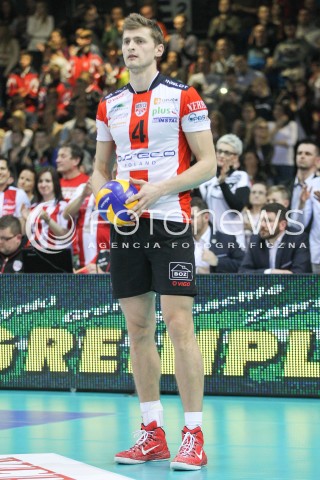  20.03.2015 RZESZOW<br />SIATKOWKA PLUSLIGA 2014/2015 MEN VOLLEYBALL POLAND POLISH PLUS LIGA LEAGUE SEASON 2014/2015 - POLFINAL MECZ NR 3.<br />MECZ ASSECO RESOVIA - JASTRZEBSKI WEGIEL<br />N/Z PIOTR NOWAKOWSKI SYLWETKA <br /> 