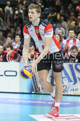  20.03.2015 RZESZOW<br />SIATKOWKA PLUSLIGA 2014/2015 MEN VOLLEYBALL POLAND POLISH PLUS LIGA LEAGUE SEASON 2014/2015 - POLFINAL MECZ NR 3.<br />MECZ ASSECO RESOVIA - JASTRZEBSKI WEGIEL<br />N/Z PIOTR NOWAKOWSKI SYLWETKA <br /> 
