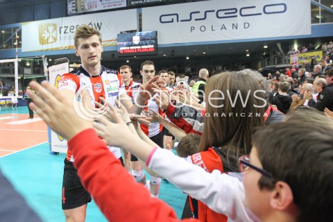  20.03.2015 RZESZOW<br />SIATKOWKA PLUSLIGA 2014/2015 MEN VOLLEYBALL POLAND POLISH PLUS LIGA LEAGUE SEASON 2014/2015 - POLFINAL MECZ NR 3.<br />MECZ ASSECO RESOVIA - JASTRZEBSKI WEGIEL<br />N/Z PIOTR NOWAKOWSKI KIBICE RADOSC EMOCJE Z AWANSU WYGRANEJ<br /> 