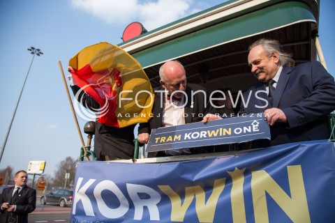  24.03.2015 LODZ<br />WIZYTA JANUSZA KORWIN-MIKKE W LODZI<br />N/Z JANUSZ KORWIN - MIKKE<br /> 