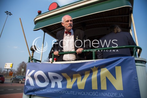  24.03.2015 LODZ<br />WIZYTA JANUSZA KORWIN-MIKKE W LODZI<br />N/Z JANUSZ KORWIN - MIKKE<br /> 