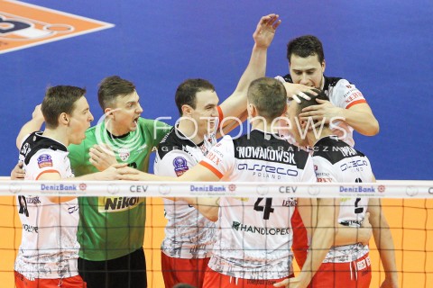  28.03.2015 BERLIN GERMANY<br />SIATKOWKA LIGA MISTRZOW MEN CEV VOLLEYBALL CHAMPIONS LEAGUE FINAL FOUR 2014/2015 - SEMIFINAL<br />MATCH ASSECO RESOVIA RZESZOW - PGE SKRA BELCHATOW<br />N/Z KRZYSZTOF IGNACZAK MARKO IVOVIC FABIAN DRZYZGA JOCHEN SCHOPS RADOSC EMOCJE <br /> 