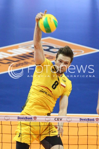  28.03.2015 BERLIN GERMANY<br />SIATKOWKA LIGA MISTRZOW MEN CEV VOLLEYBALL CHAMPIONS LEAGUE FINAL FOUR 2014/2015 - SEMIFINAL<br />MATCH ASSECO RESOVIA RZESZOW - PGE SKRA BELCHATOW<br />N/Z ANDRZEJ WRONA SYLWETKA ATAK<br /> 