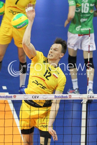  28.03.2015 BERLIN GERMANY<br />SIATKOWKA LIGA MISTRZOW MEN CEV VOLLEYBALL CHAMPIONS LEAGUE FINAL FOUR 2014/2015 - SEMIFINAL<br />MATCH ASSECO RESOVIA RZESZOW - PGE SKRA BELCHATOW<br />N/Z WOJCIECH WLODARCZYK SYLWETKA ATAK<br /> 