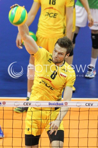 28.03.2015 BERLIN GERMANY<br />SIATKOWKA LIGA MISTRZOW MEN CEV VOLLEYBALL CHAMPIONS LEAGUE FINAL FOUR 2014/2015 - SEMIFINAL<br />MATCH ASSECO RESOVIA RZESZOW - PGE SKRA BELCHATOW<br />N/Z ANDRZEJ WRONA SYLWETKA ATAK<br /> 