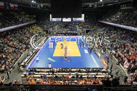  28.03.2015 BERLIN GERMANY<br />SIATKOWKA LIGA MISTRZOW MEN CEV VOLLEYBALL CHAMPIONS LEAGUE FINAL FOUR 2014/2015 - SEMIFINAL<br />MATCH ASSECO RESOVIA RZESZOW - PGE SKRA BELCHATOW<br />N/Z HALA WIDOK VIEW PANORAMA ( MAX SCHMELING HALLE ) TRYBUNY KIBICE <br /> 