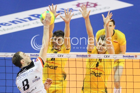  28.03.2015 BERLIN GERMANY<br />SIATKOWKA LIGA MISTRZOW MEN CEV VOLLEYBALL CHAMPIONS LEAGUE FINAL FOUR 2014/2015 - SEMIFINAL<br />MATCH ASSECO RESOVIA RZESZOW - PGE SKRA BELCHATOW<br />N/Z NICOLAS URIARTE KAROL KLOS <br /> 