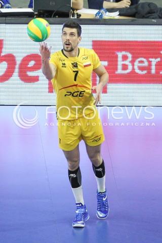  28.03.2015 BERLIN GERMANY<br />SIATKOWKA LIGA MISTRZOW MEN CEV VOLLEYBALL CHAMPIONS LEAGUE FINAL FOUR 2014/2015 - SEMIFINAL<br />MATCH ASSECO RESOVIA RZESZOW - PGE SKRA BELCHATOW<br />N/Z FACUNDO CONTE SYLWETKA <br /> 