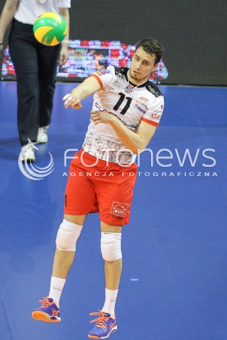  28.03.2015 BERLIN GERMANY<br />SIATKOWKA LIGA MISTRZOW MEN CEV VOLLEYBALL CHAMPIONS LEAGUE FINAL FOUR 2014/2015 - SEMIFINAL<br />MATCH ASSECO RESOVIA RZESZOW - PGE SKRA BELCHATOW<br />N/Z FABIAN DRZYZGA SYLWETKA <br /> 