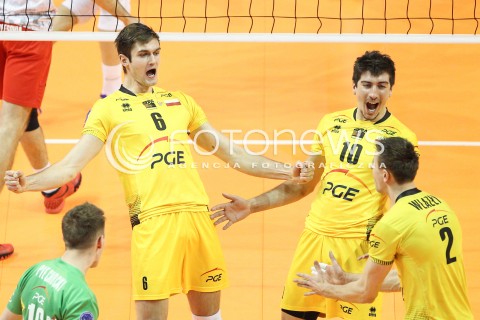  28.03.2015 BERLIN GERMANY<br />SIATKOWKA LIGA MISTRZOW MEN CEV VOLLEYBALL CHAMPIONS LEAGUE FINAL FOUR 2014/2015 - SEMIFINAL<br />MATCH ASSECO RESOVIA RZESZOW - PGE SKRA BELCHATOW<br />N/Z ANDRZEJ WRONA NICOLAS URIARTE RADOSC EMOCJE <br /> 
