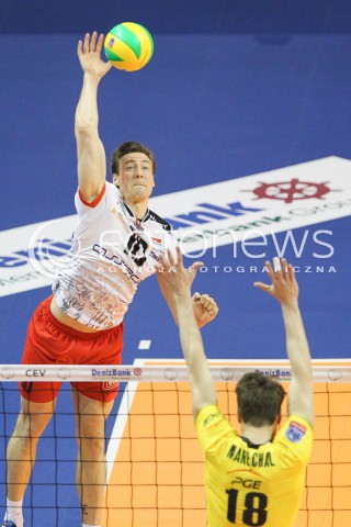  28.03.2015 BERLIN GERMANY<br />SIATKOWKA LIGA MISTRZOW MEN CEV VOLLEYBALL CHAMPIONS LEAGUE FINAL FOUR 2014/2015 - SEMIFINAL<br />MATCH ASSECO RESOVIA RZESZOW - PGE SKRA BELCHATOW<br />N/Z JOCHEN SCHOPS <br /> 