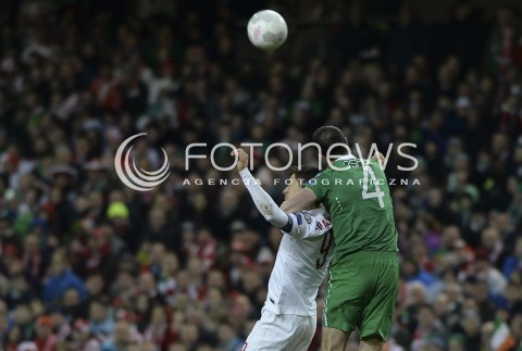  29.03.2015 DUBLIN ( IRLANDIA )<br />PILKA NOZNA ELIMINACJE EURO 2016 ( GRUPA D )<br />FOOTBALL QUALIFICATIONS EURO 2016 ( GROUP D )<br />MECZ POLSKA - IRLANDIA ( POLAND - IRELAND )<br />N/Z ROBERT LEWANDOWSKI , JOHN OSHEA , FAUL<br /> 
