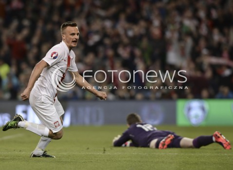  29.03.2015 DUBLIN ( IRLANDIA )<br />PILKA NOZNA ELIMINACJE EURO 2016 ( GRUPA D )<br />FOOTBALL QUALIFICATIONS EURO 2016 ( GROUP D )<br />MECZ POLSKA - IRLANDIA ( POLAND - IRELAND )<br />N/Z SLAWOMIR PESZKO , GOL<br /> 