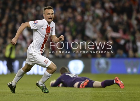  29.03.2015 DUBLIN ( IRLANDIA )<br />PILKA NOZNA ELIMINACJE EURO 2016 ( GRUPA D )<br />FOOTBALL QUALIFICATIONS EURO 2016 ( GROUP D )<br />MECZ POLSKA - IRLANDIA ( POLAND - IRELAND )<br />N/Z SLAWOMIR PESZKO , GOL<br /> 