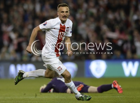  29.03.2015 DUBLIN ( IRLANDIA )<br />PILKA NOZNA ELIMINACJE EURO 2016 ( GRUPA D )<br />FOOTBALL QUALIFICATIONS EURO 2016 ( GROUP D )<br />MECZ POLSKA - IRLANDIA ( POLAND - IRELAND )<br />N/Z SLAWOMIR PESZKO , GOL<br /> 