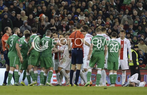  29.03.2015 DUBLIN ( IRLANDIA )<br />PILKA NOZNA ELIMINACJE EURO 2016 ( GRUPA D )<br />FOOTBALL QUALIFICATIONS EURO 2016 ( GROUP D )<br />MECZ POLSKA - IRLANDIA ( POLAND - IRELAND )<br />N/Z BOJKA PILKARZE , IRLANDIA , POLASKA<br /> 