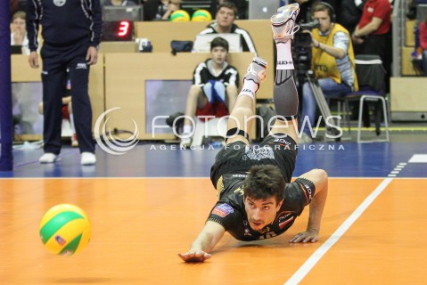  29.03.2015 BERLIN GERMANY<br />SIATKOWKA LIGA MISTRZOW MEN CEV VOLLEYBALL CHAMPIONS LEAGUE FINAL FOUR 2014/2015 - MECZ O 3. MIEJSCE<br />MATCH BR VOLLEYS - PGE SKRA BELCHATOW<br />N/Z NICOLAS URIARTE SYLWETKA<br /> 