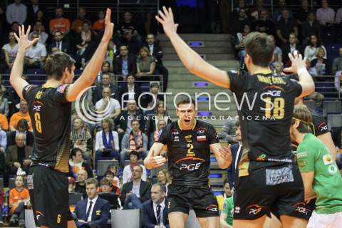  29.03.2015 BERLIN GERMANY<br />SIATKOWKA LIGA MISTRZOW MEN CEV VOLLEYBALL CHAMPIONS LEAGUE FINAL FOUR 2014/2015 - MECZ O 3. MIEJSCE<br />MATCH BR VOLLEYS - PGE SKRA BELCHATOW<br />N/Z MARIUSZ WLAZLY RADOSC EMOCJE <br /> 