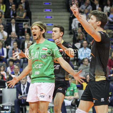  29.03.2015 BERLIN GERMANY<br />SIATKOWKA LIGA MISTRZOW MEN CEV VOLLEYBALL CHAMPIONS LEAGUE FINAL FOUR 2014/2015 - MECZ O 3. MIEJSCE<br />MATCH BR VOLLEYS - PGE SKRA BELCHATOW<br />N/Z FERDINAND TILLE MARIUSZ WLAZLY RADOSC EMOCJE <br /> 