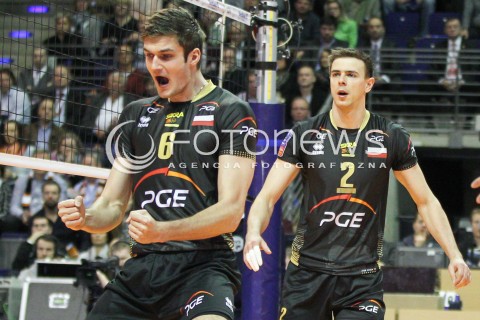  29.03.2015 BERLIN GERMANY<br />SIATKOWKA LIGA MISTRZOW MEN CEV VOLLEYBALL CHAMPIONS LEAGUE FINAL FOUR 2014/2015 - MECZ O 3. MIEJSCE<br />MATCH BR VOLLEYS - PGE SKRA BELCHATOW<br />N/Z KAROL KLOS MARIUSZ WLAZLY RADOSC EMOCJE <br /> 