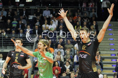  29.03.2015 BERLIN GERMANY<br />SIATKOWKA LIGA MISTRZOW MEN CEV VOLLEYBALL CHAMPIONS LEAGUE FINAL FOUR 2014/2015 - MECZ O 3. MIEJSCE<br />MATCH BR VOLLEYS - PGE SKRA BELCHATOW<br />N/Z FERDINAND TILLE WOJCIECH WLODARCZYK RADOSC EMOCJE <br /> 
