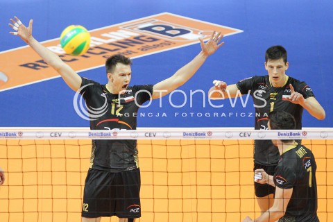  29.03.2015 BERLIN GERMANY<br />SIATKOWKA LIGA MISTRZOW MEN CEV VOLLEYBALL CHAMPIONS LEAGUE FINAL FOUR 2014/2015 - MECZ O 3. MIEJSCE<br />MATCH BR VOLLEYS - PGE SKRA BELCHATOW<br />N/Z WOJCIECH WLODARCZYK SRECKO LISINAC RADOSC EMOCJE <br /> 