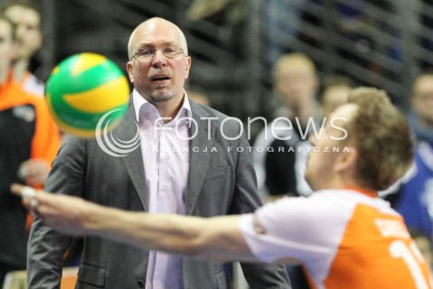  29.03.2015 BERLIN GERMANY<br />SIATKOWKA LIGA MISTRZOW MEN CEV VOLLEYBALL CHAMPIONS LEAGUE FINAL FOUR 2014/2015 - MECZ O 3. MIEJSCE<br />MATCH BR VOLLEYS - PGE SKRA BELCHATOW<br />N/Z MARK LEBEDEW - HEAD COACH (I TRENER) <br /> 