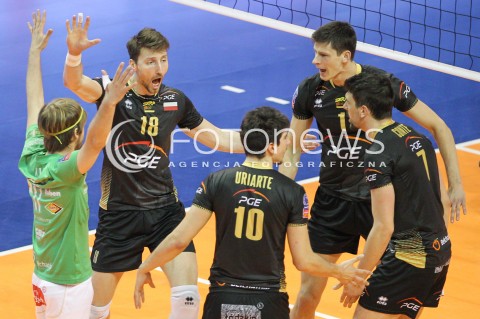  29.03.2015 BERLIN GERMANY<br />SIATKOWKA LIGA MISTRZOW MEN CEV VOLLEYBALL CHAMPIONS LEAGUE FINAL FOUR 2014/2015 - MECZ O 3. MIEJSCE<br />MATCH BR VOLLEYS - PGE SKRA BELCHATOW<br />N/Z NICOLAS MARECHAL SRECKO LISINAC RADOSC EMOCJE <br /> 