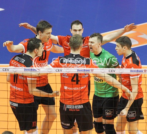  29.03.2015 BERLIN GERMANY<br />SIATKOWKA LIGA MISTRZOW MEN CEV VOLLEYBALL CHAMPIONS LEAGUE FINAL FOUR 2014/2015 - FINAL<br />MATCH ASSECO RESOVIA - ZENIT KAZAN<br />N/Z JOCHEN SCHOPS KRZYSZTOF IGNACZAK MARKO IVOVIC NIKOLAY PENCZEV ( PENCHEV ) RADOSC EMOCJE <br /> 