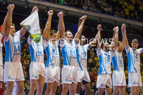  29.03.2015 BERLIN GERMANY<br />SIATKOWKA LIGA MISTRZOW MEN CEV VOLLEYBALL CHAMPIONS LEAGUE FINAL FOUR 2014/2015 - FINAL<br />MATCH ASSECO RESOVIA - ZENIT KAZAN<br />N/Z RADOSC WYGRANA ZWYCIESTWO SIATKARZY ZENITA KAZAN<br /> 