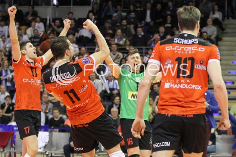  29.03.2015 BERLIN GERMANY<br />SIATKOWKA LIGA MISTRZOW MEN CEV VOLLEYBALL CHAMPIONS LEAGUE FINAL FOUR 2014/2015 - FINAL<br />MATCH ASSECO RESOVIA - ZENIT KAZAN<br />N/Z NIKOLAY PENCZEV ( PENCHEV ) KRZYSZTOF IGNACZAK RADOSC EMOCJE <br /> 